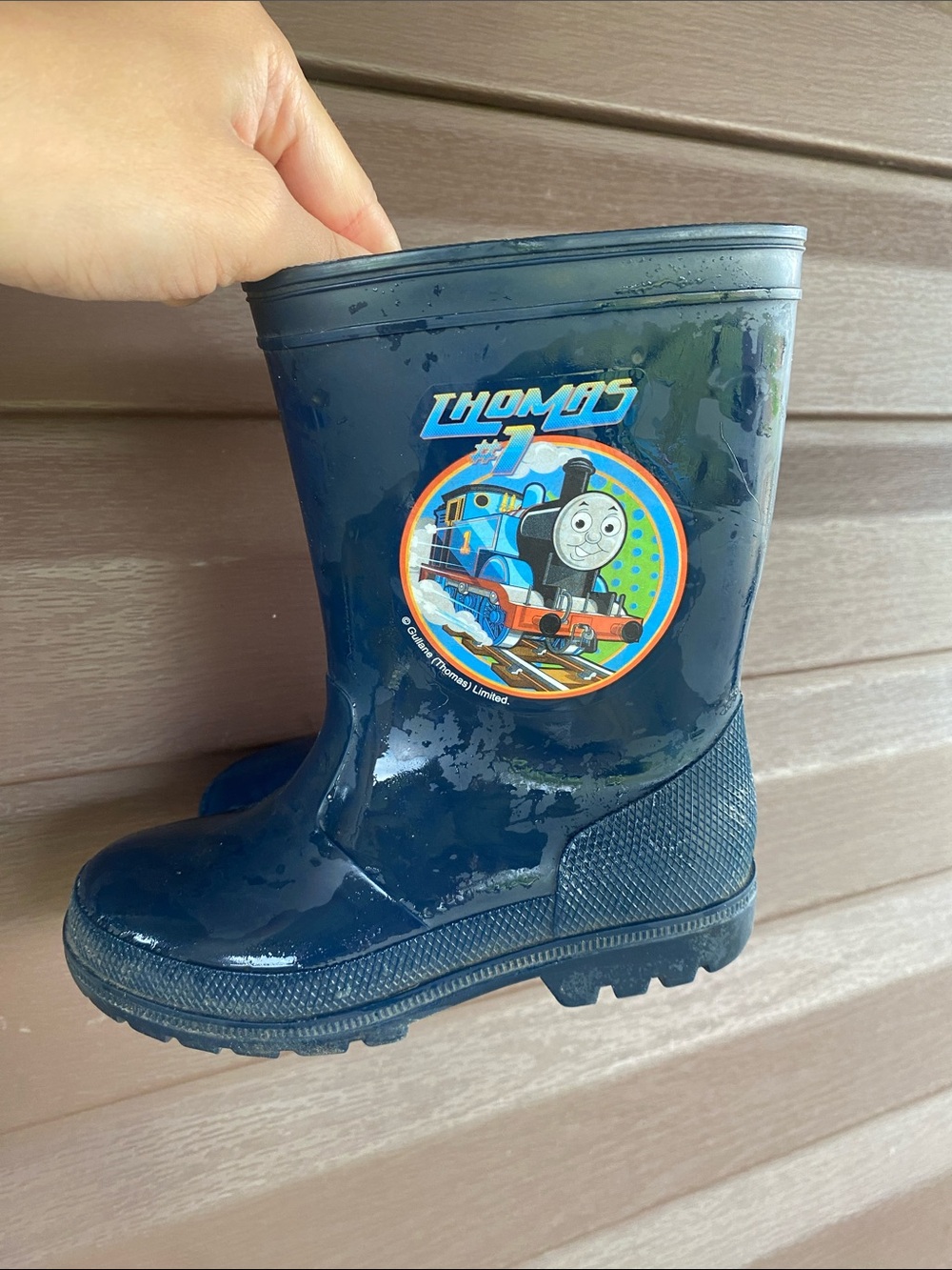 Thomas & Friends Navy Blue Kids Rain Boots with Thomas Graphic